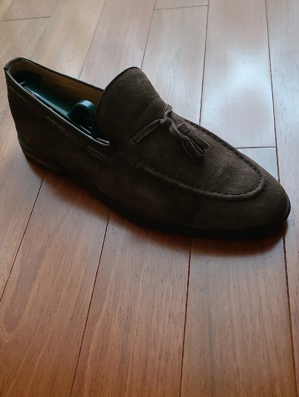 Men's Brown Suede Tassel Loafers